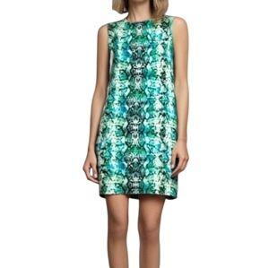 Liz Claiborne Green Snakeskin Sheath Dress